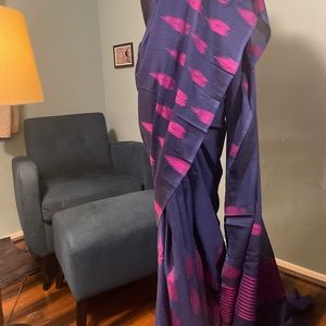 COPY - Nepal handloom cotton silk saree.
